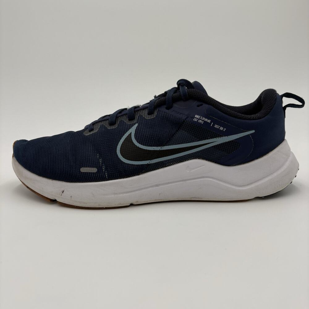 Nike DD9293-400 Downshifter 12 Midnight Navy Blue White Men's Size 10 Shoes
